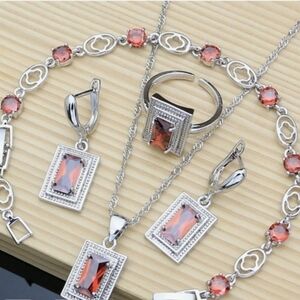 Sterling Silver Wedding Jewelry Set forWomen,Bridal,925STAMPED,any Occasion Gift